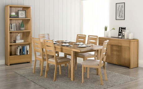 Curve Solid Oak Extending Dining Table