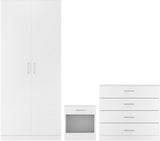 Dakota 2 Door Wardrobe 3 Piece Bedroom Set - Seconique