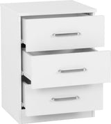 Dakota 3 Drawer Bedside Table - Seconique