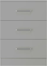 Dakota 3 Drawer Bedside Table - Seconique