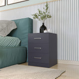 Dakota 3 Drawer Bedside Table - Seconique