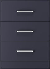Dakota 3 Drawer Bedside Table - Seconique