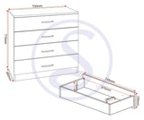 Dakota 4 Drawer Chest - Seconique
