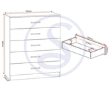 Dakota 5 Drawer Chest - Seconique