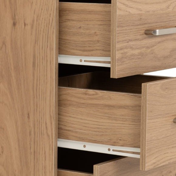 Dakota 5 Drawer Narrow Tallboy Chest - Seconique