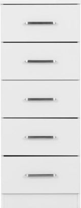 Dakota 5 Drawer Narrow Tallboy Chest - Seconique