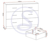 Dakota 6 Drawer Chest - Seconique