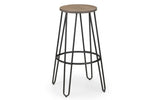 Dalston Pair of Round Bar Stools