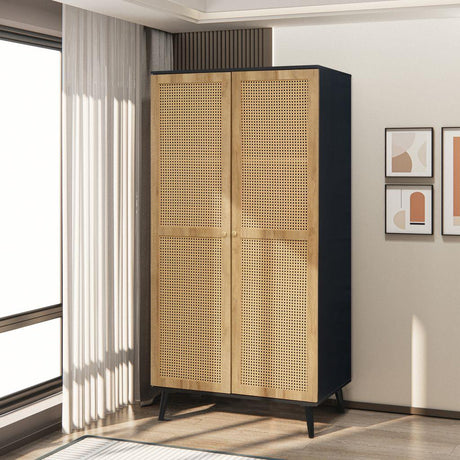 Manila Rattan 2 Door Double Wardrobe
