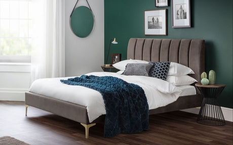 Deco Velvet Bed Frame - Julian Bowen