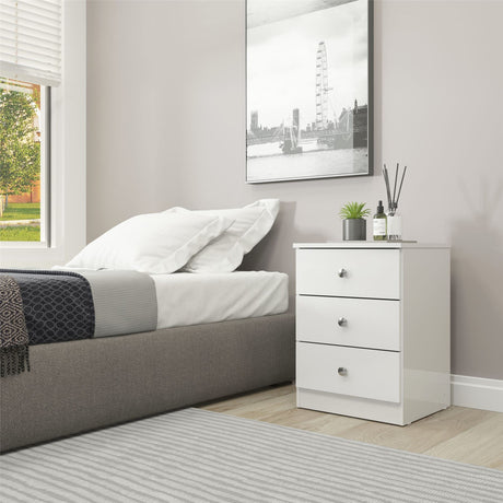 Denver 3 Drawer Bedside - Seconique