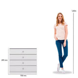Denver 4 Drawer Chest - Seconique
