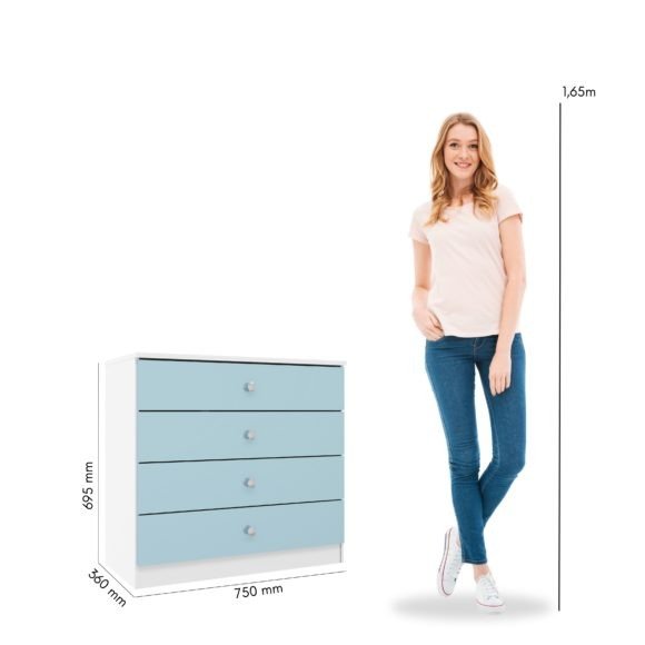Denver 4 Drawer Chest - Seconique