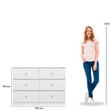 Denver 6 Drawer Chest - Seconique