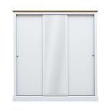 Devon White and Oak 3 Door Sliding Wardrobe - LPD