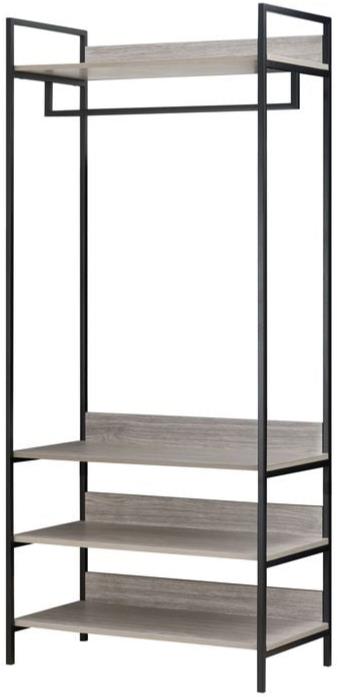 Alva Open Wardrobes with 2 Drawers & 4 Shelves Set