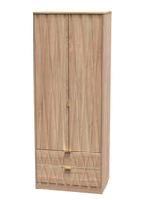 Diamond 2 Door 2 Drawer Wardrobe - Welcome Furniture