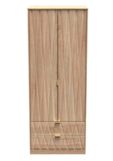 Diamond 2 Door 2 Drawer Wardrobe - Welcome Furniture