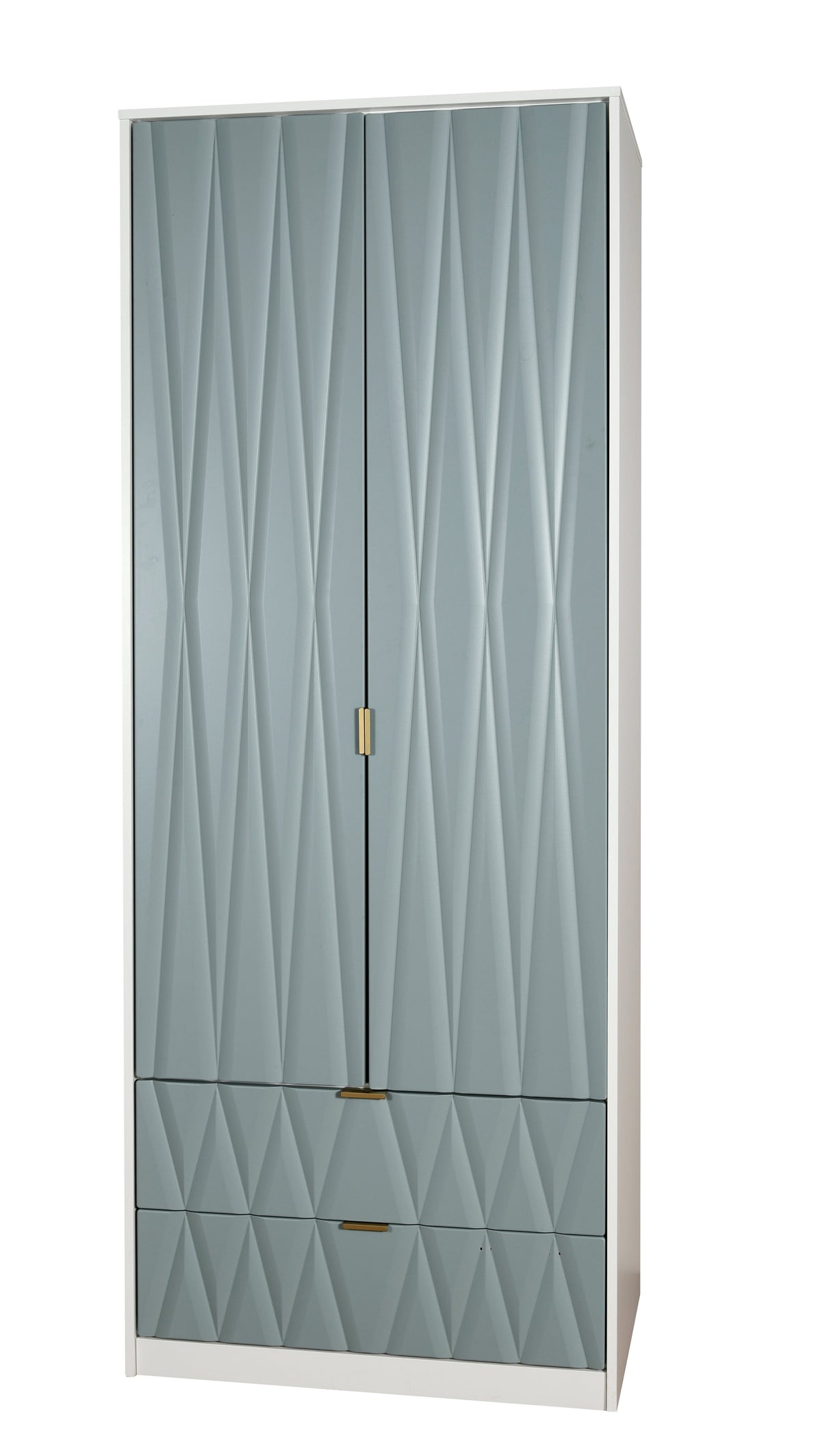 Diamond 2 Door 2 Drawer Wardrobe - Welcome Furniture