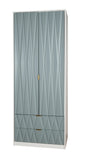 Diamond 2 Door 2 Drawer Wardrobe - Welcome Furniture
