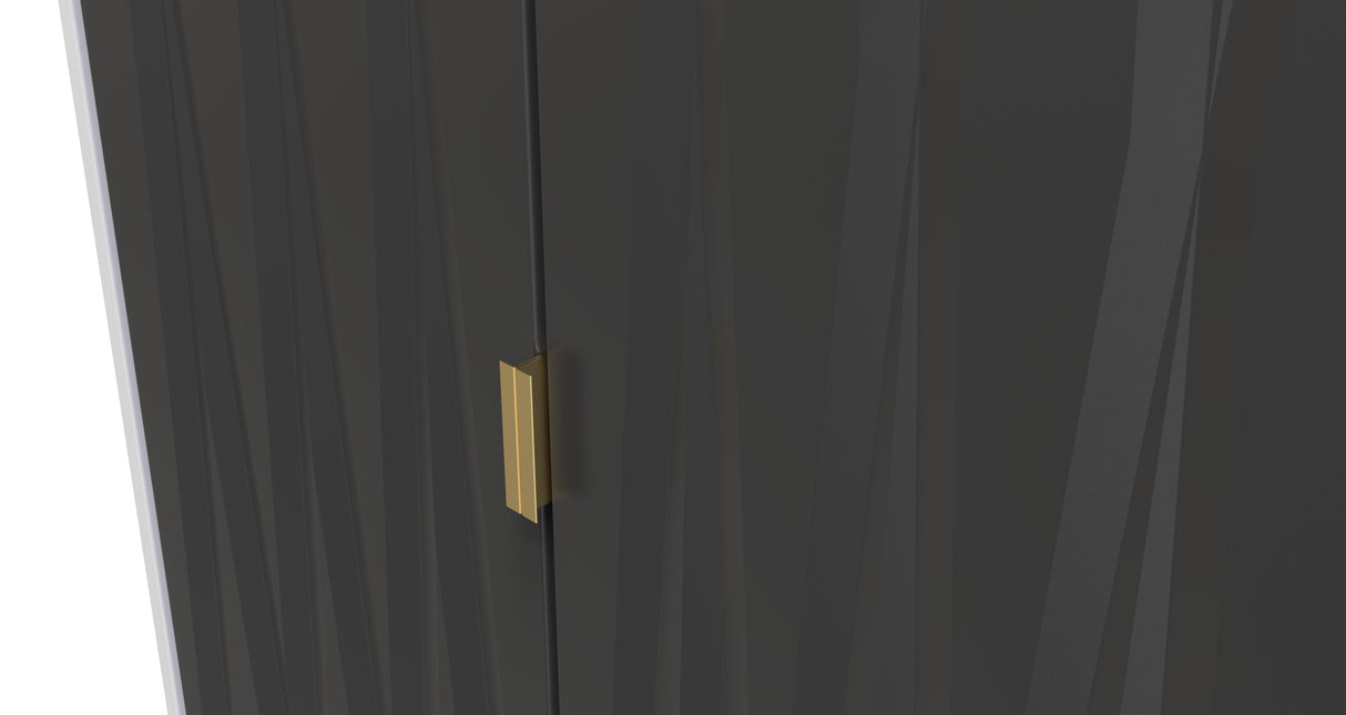 Diamond 2 Door 2 Drawer Wardrobe - Welcome Furniture