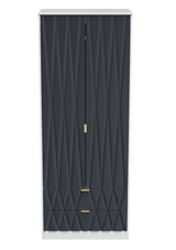 Diamond 2 Door 2 Drawer Wardrobe - Welcome Furniture
