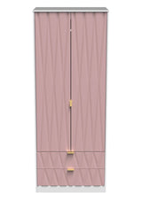 Diamond 2 Door 2 Drawer Wardrobe - Welcome Furniture