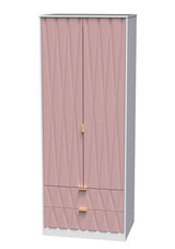 Diamond 2 Door 2 Drawer Wardrobe - Welcome Furniture