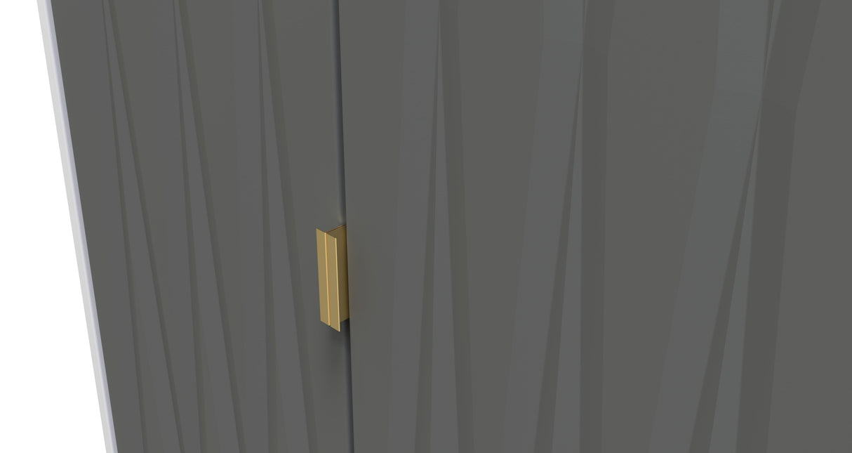 Diamond 2 Door 2 Drawer Wardrobe - Welcome Furniture