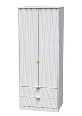Diamond 2 Door 2 Drawer Wardrobe - Welcome Furniture