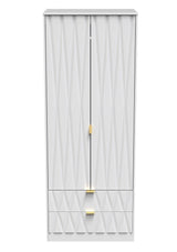 Diamond 2 Door 2 Drawer Wardrobe - Welcome Furniture