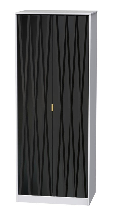 Diamond 2 Door Wardrobe - Welcome Furniture