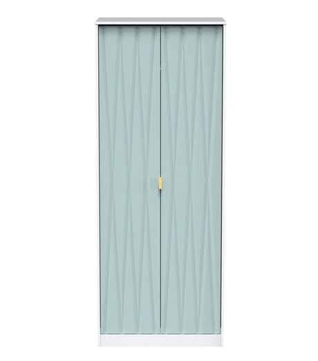 Diamond 2 Door Wardrobe - Welcome Furniture