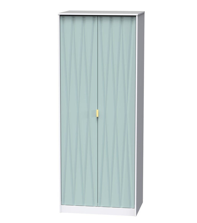 Diamond 2 Door Wardrobe - Welcome Furniture