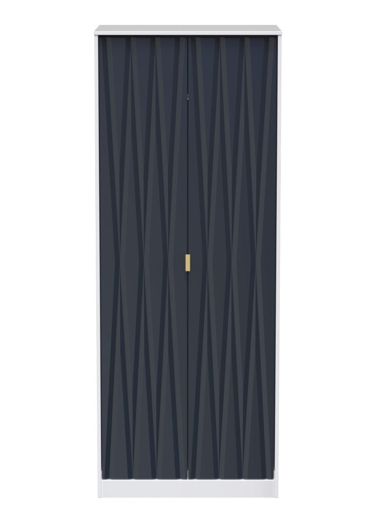 Diamond 2 Door Wardrobe - Welcome Furniture
