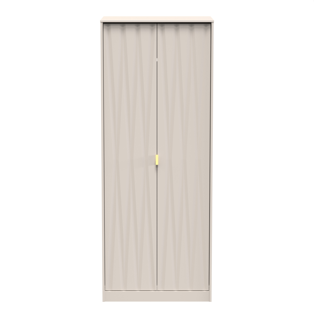 Diamond 2 Door Wardrobe - Welcome Furniture