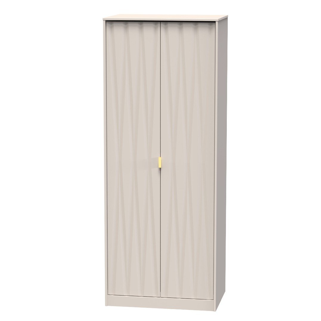 Diamond 2 Door Wardrobe - Welcome Furniture