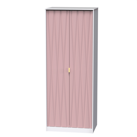 Diamond 2 Door Wardrobe - Welcome Furniture
