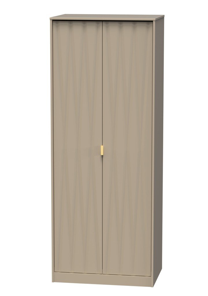Diamond 2 Door Wardrobe - Welcome Furniture