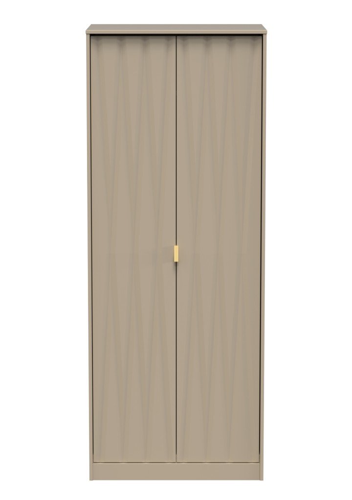 Diamond 2 Door Wardrobe - Welcome Furniture