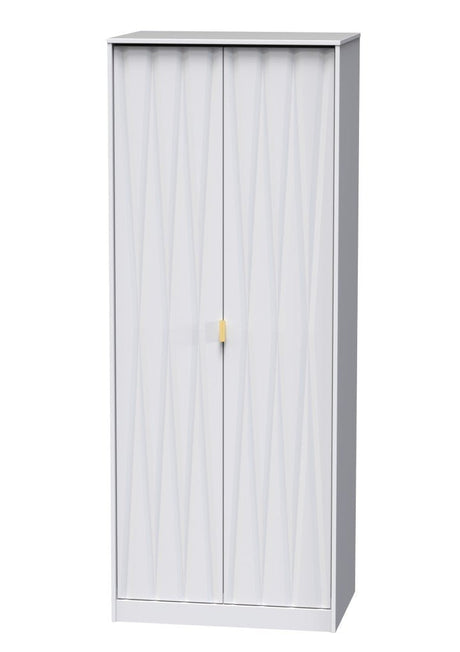 Diamond 2 Door Wardrobe - Welcome Furniture