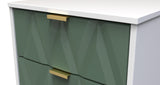 Diamond 2 Drawer Bedside Cabinet with Hairpin Legs - Welcome Furniture