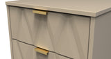 Diamond 2 Drawer Bedside Cabinet with Hairpin Legs - Welcome Furniture
