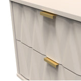 Diamond 2 Drawer Midi Chest with Gold Hairpin Legs - Welcome Furniture