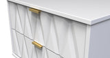 Diamond 2 Drawer Midi Chest with Gold Hairpin Legs - Welcome Furniture