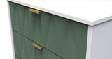 Diamond 3 Drawer Midi Chest with Gold Hairpin Legs - Welcome Furniture