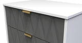 Diamond 3 Drawer Midi Chest with Gold Hairpin Legs - Welcome Furniture