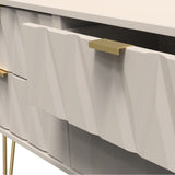 Diamond 4 Drawer Bed Box with Gold Hairpin Legs - Welcome Furniture