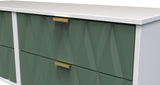 Diamond 4 Drawer Bed Box with Gold Hairpin Legs - Welcome Furniture