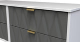 Diamond 4 Drawer Bed Box with Gold Hairpin Legs - Welcome Furniture